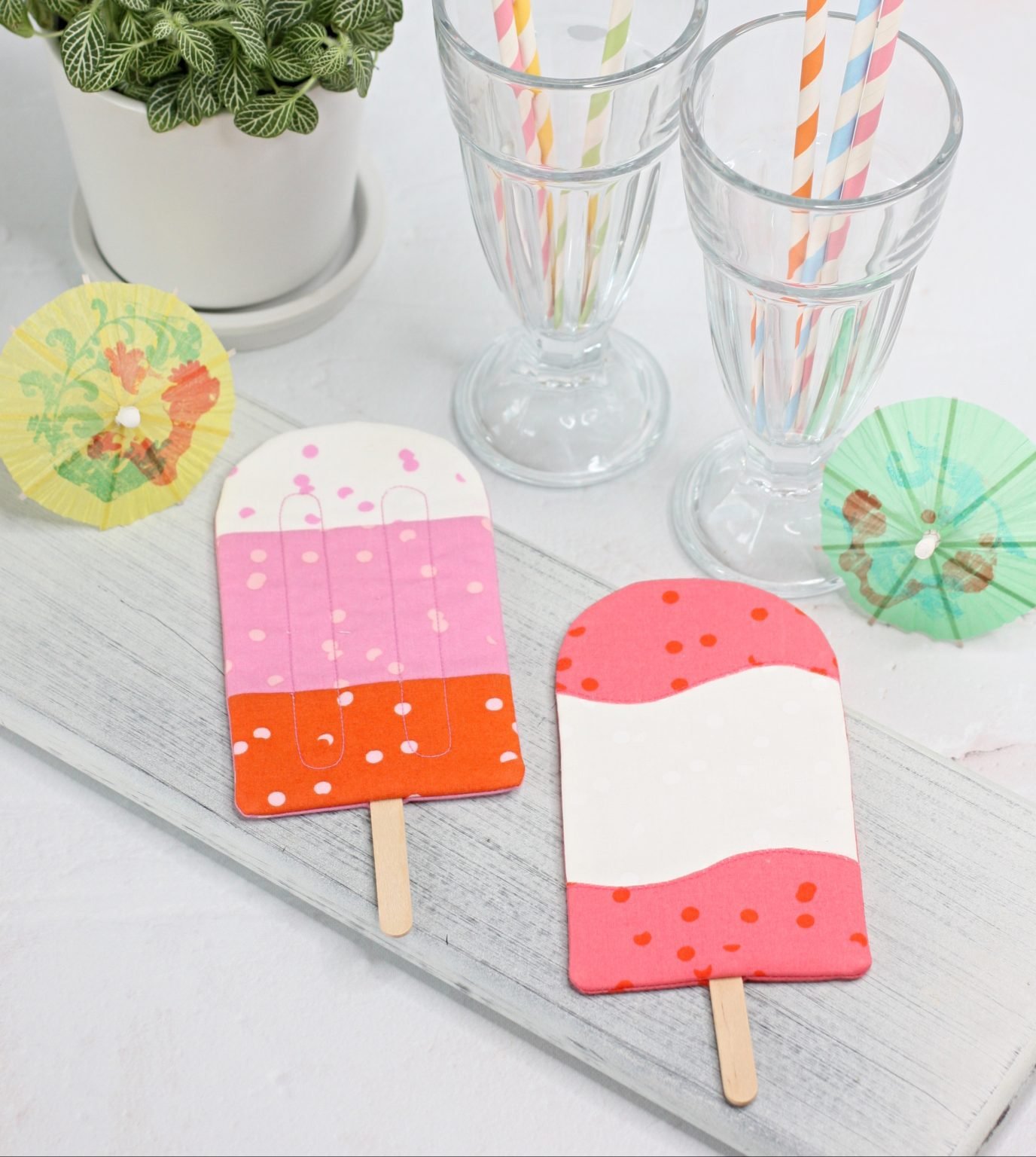 Popsicle Mug Rug Pattern Popsicle Parade Coaster Mug Rug - A Spoonful of Sugar Shop