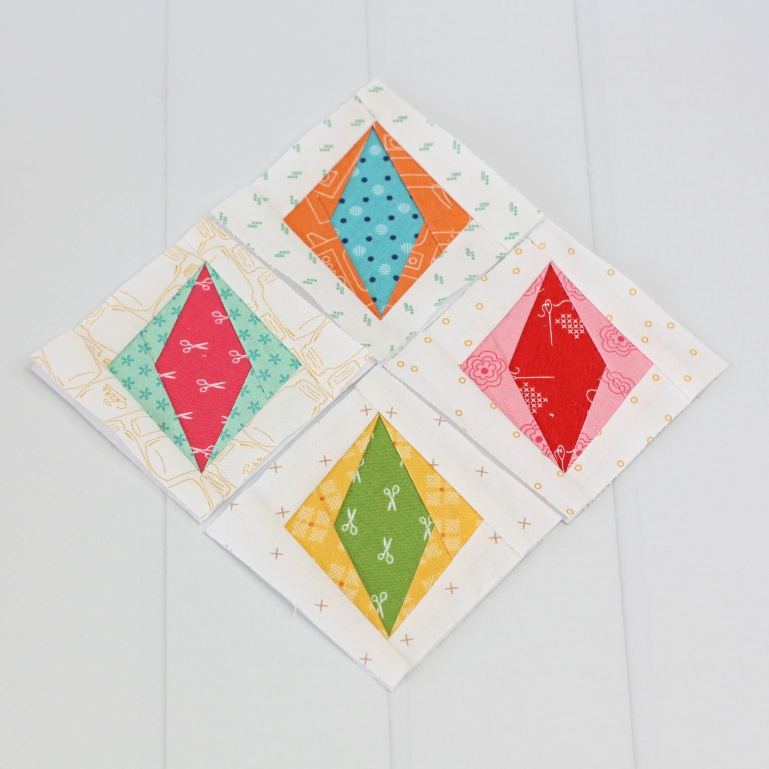 Kite Block Foundation Paper Piecing Quilt Block (5 Sizes) - A Spoonful ...