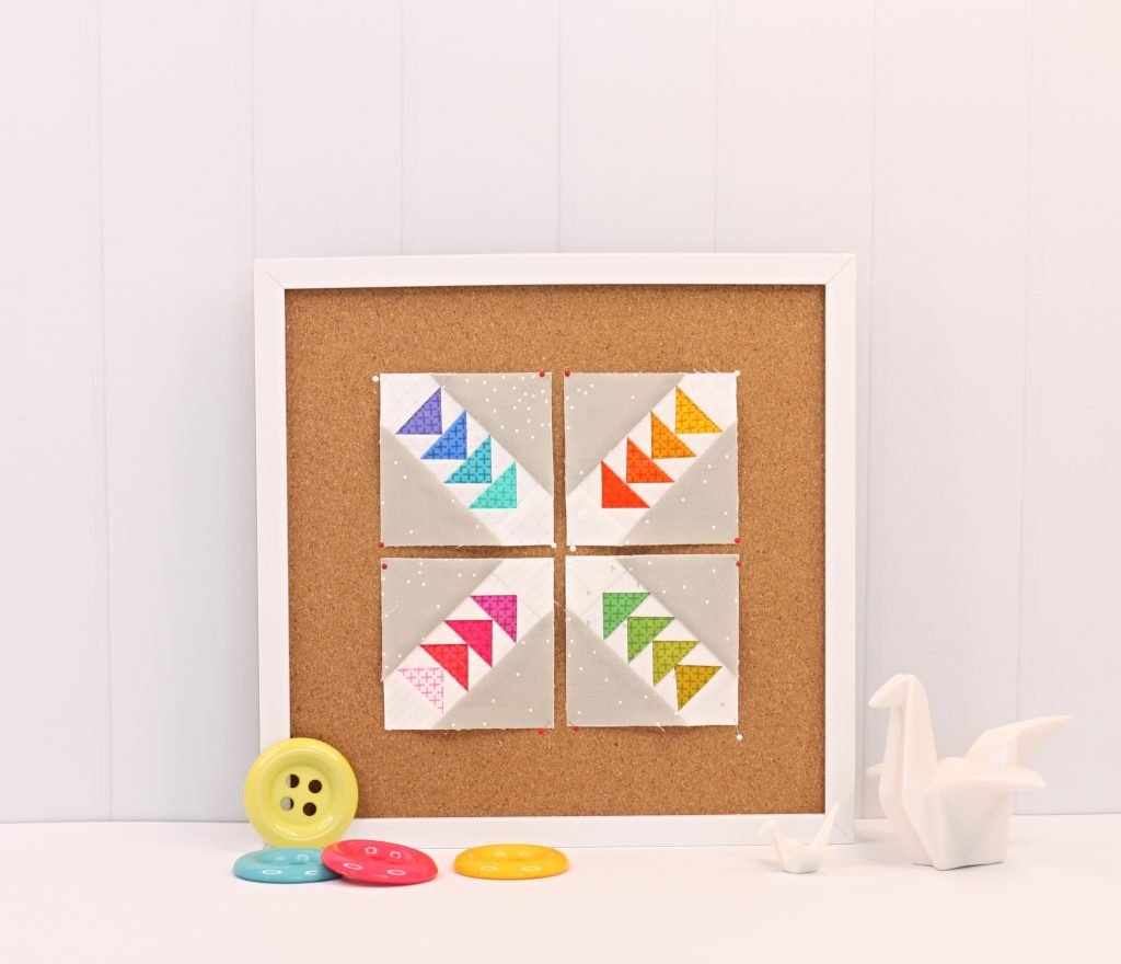 Flying Geese Foundation Paper Piecing Quilt Block (5 Sizes) A