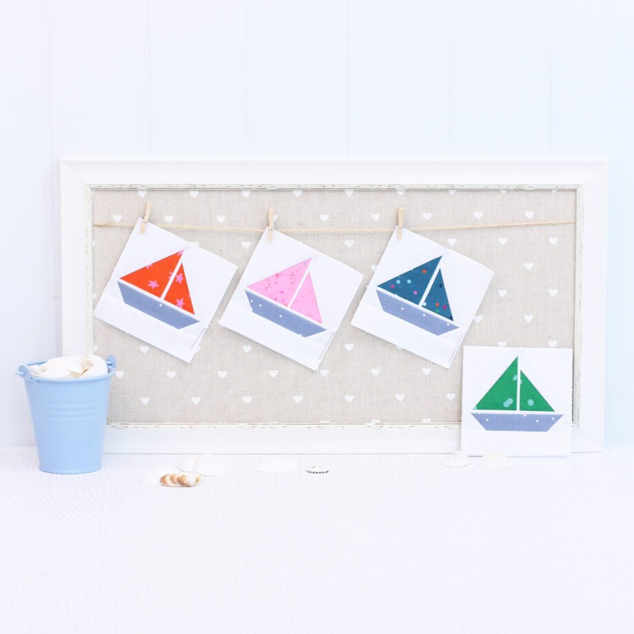 Sail Boat Foundation Paper Piecing Quilt Block (4 Sizes)