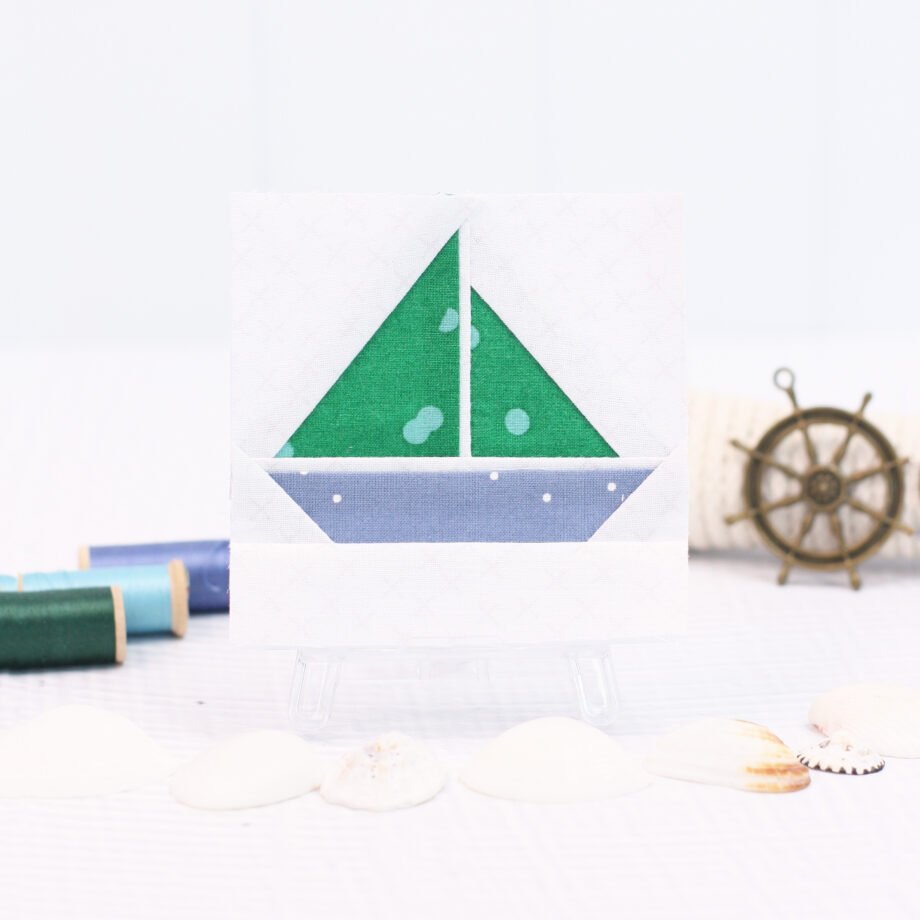 Sail Boat Foundation Paper Piecing Quilt Block (4 Sizes)