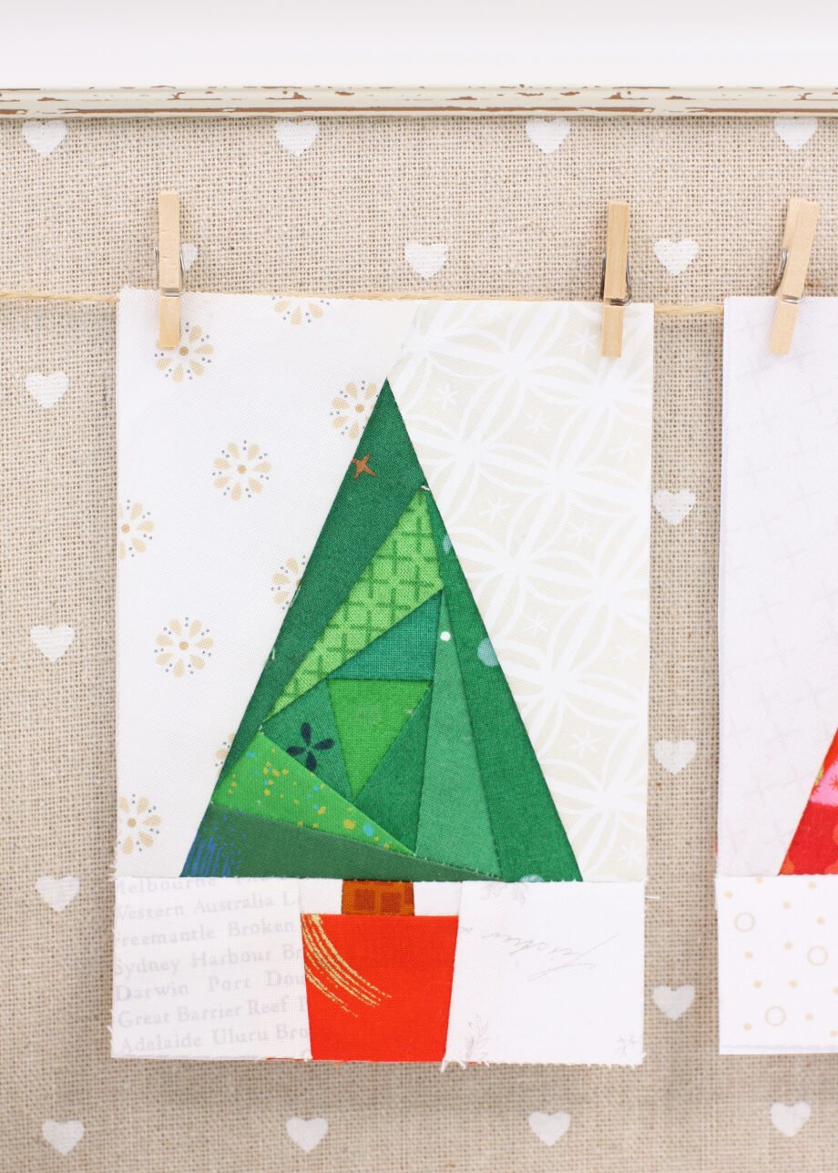 Tree in a Pot Foundation Paper Piecing Quilt Block (5 Sizes) - A ...