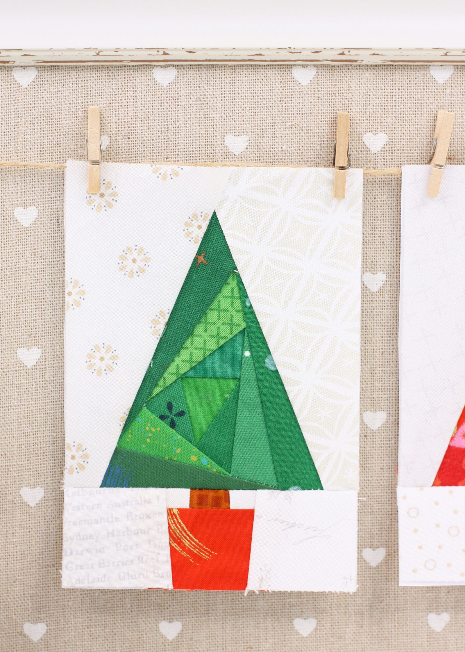 Tree in a Pot Foundation Paper Piecing Quilt Block (5 Sizes)