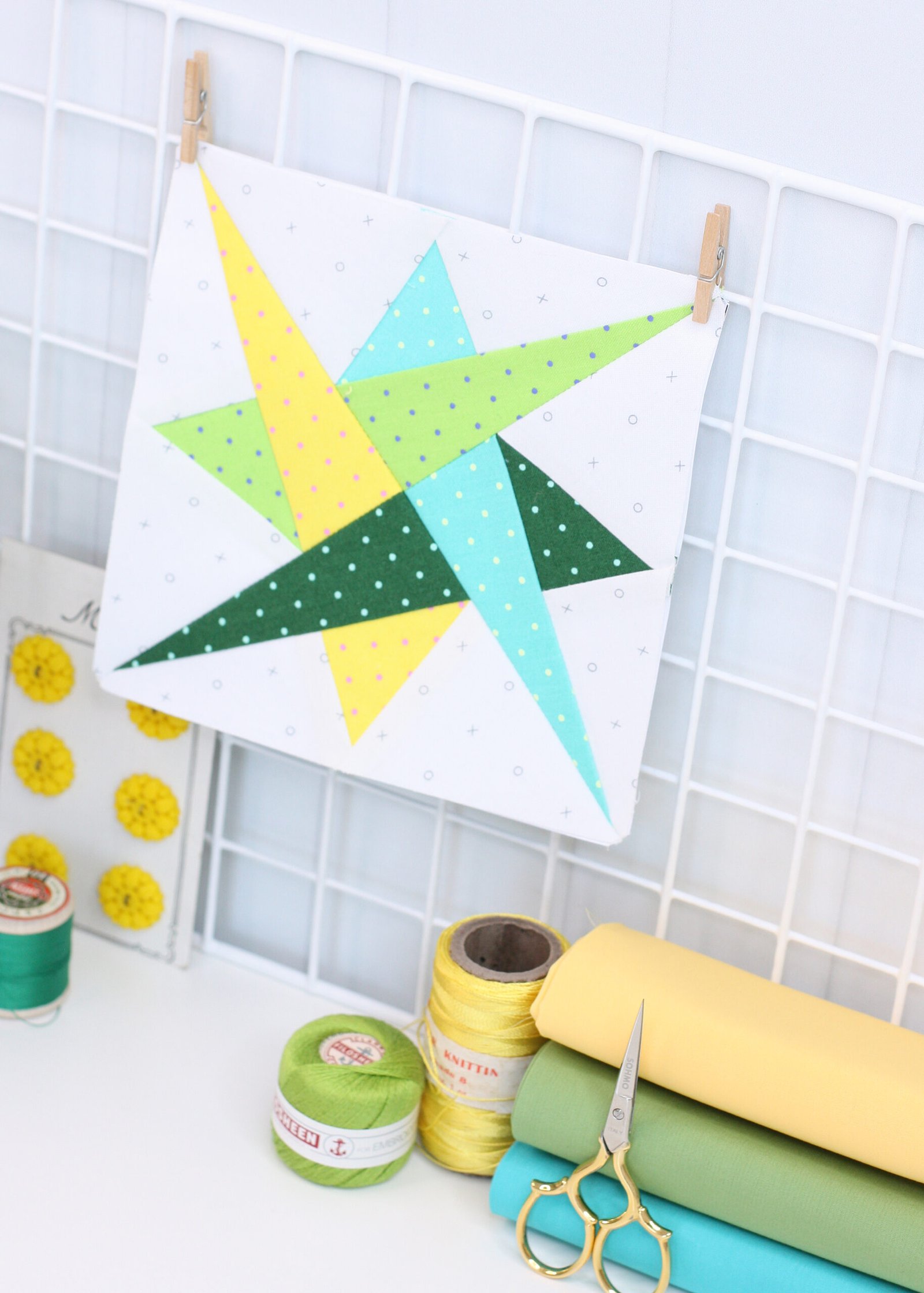 Spinning Star Foundation Paper Piecing Quilt Block (4 Sizes)