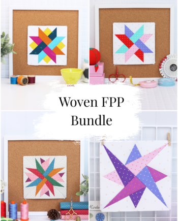 Woven Star Foundation Paper Piecing Quilt Blocks Bundle - 4 Patterns