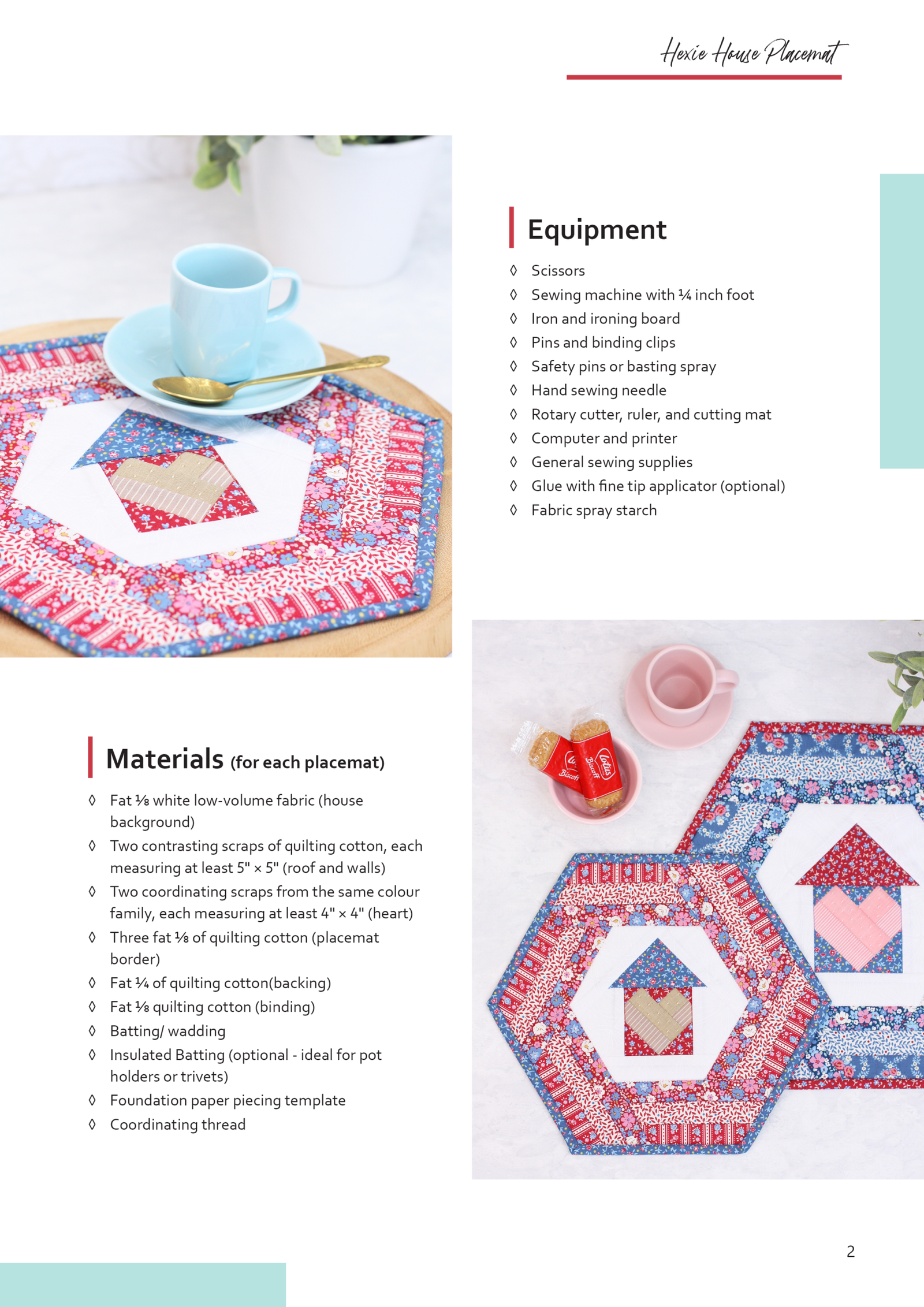 Hexie House Placemat (2 Sizes)
